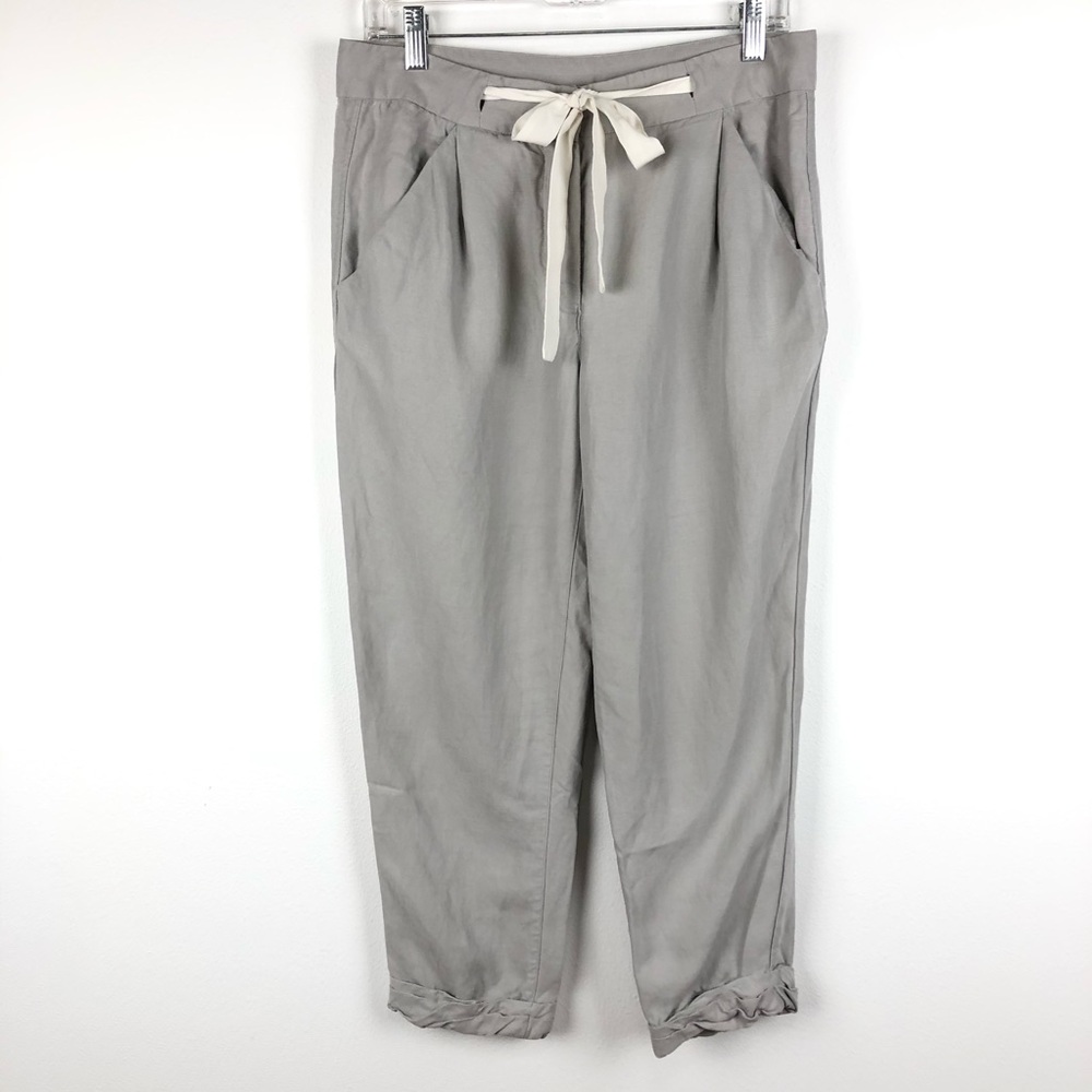 Wilfred Aritzia Allant Linen Blend Pants - Light Gray size 4